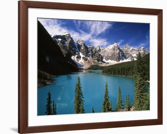 Wenkchemna Peaks Reflected in Moraine Lake, Banff National Park, Alberta, Canada-Adam Jones-Framed Photographic Print