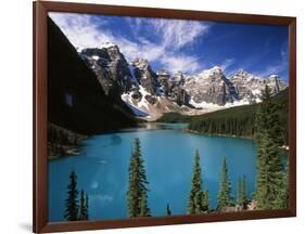 Wenkchemna Peaks Reflected in Moraine Lake, Banff National Park, Alberta, Canada-Adam Jones-Framed Photographic Print