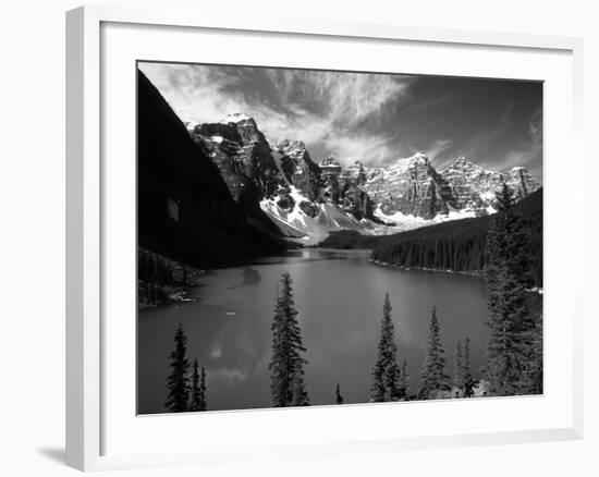 Wenkchemna Peaks Reflected in Moraine Lake, Banff National Park, Alberta, Canada-Adam Jones-Framed Photographic Print