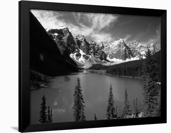 Wenkchemna Peaks Reflected in Moraine Lake, Banff National Park, Alberta, Canada-Adam Jones-Framed Photographic Print