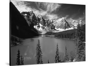 Wenkchemna Peaks Reflected in Moraine Lake, Banff National Park, Alberta, Canada-Adam Jones-Stretched Canvas