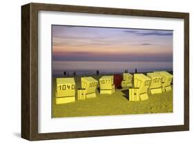 Wenningstedt beach, Sylt, Schleswig-Holstein, Germany-null-Framed Art Print