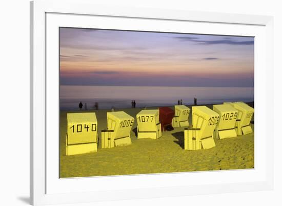 Wenningstedt beach, Sylt, Schleswig-Holstein, Germany-null-Framed Art Print