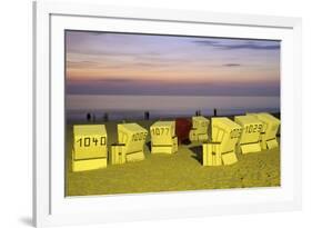 Wenningstedt beach, Sylt, Schleswig-Holstein, Germany-null-Framed Art Print