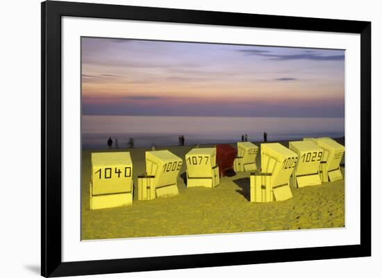 Wenningstedt beach, Sylt, Schleswig-Holstein, Germany-null-Framed Art Print