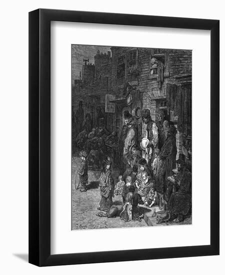 Wentworth Street, Whitechapel, London, 1872-null-Framed Premium Giclee Print