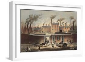 Wentworth Works, File and Steel Manufacturers and Exporters of Iron in Sheffield, England, Ca. 1860-null-Framed Art Print