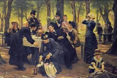 The Picnic, Dyrehaven, 1883-Wenzel Thornoe-Framed Giclee Print