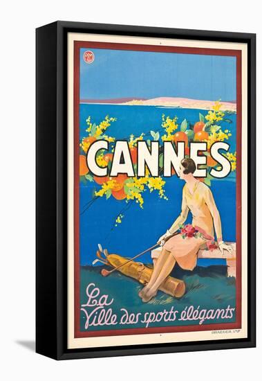 Werbeplakat für Cannes-Sem Georges Goursat-Framed Stretched Canvas