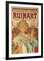 Werbeplakat Fuer "Champagne Ruinart" Paris, 1897-Alphonse Mucha-Framed Giclee Print