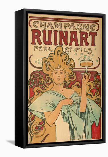 Werbeplakat Fuer "Champagne Ruinart" Paris, 1897-Alphonse Mucha-Framed Stretched Canvas