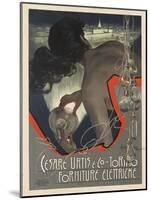 Werbeplakat für den italienischen Leuchtmittelhersteller 'Cesare Urtis &amp; Co.' 1889-Adolf Hohenstein-Mounted Giclee Print