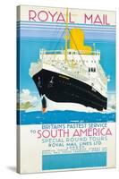 Werbeplakat für den Königlichen Postdienst nach nach Südamerika. Um 1930-Kenneth Shoesmith-Stretched Canvas