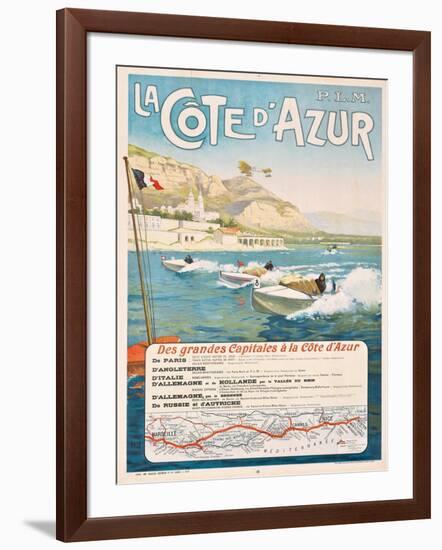 Werbeplakat für die Côte d?Azur. 1912-null-Framed Giclee Print