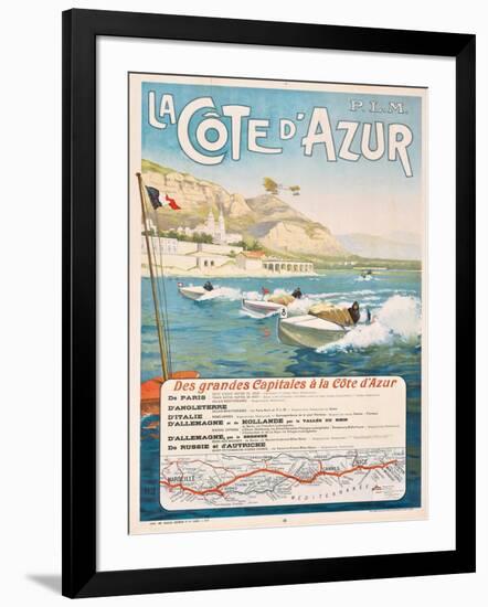 Werbeplakat für die Côte d?Azur. 1912-null-Framed Giclee Print