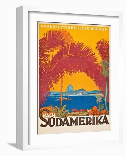 Werbeplakat für die deutsche Reederei 'Norddeutscher Lloyd'. 1928-Bernd Steiner-Framed Giclee Print