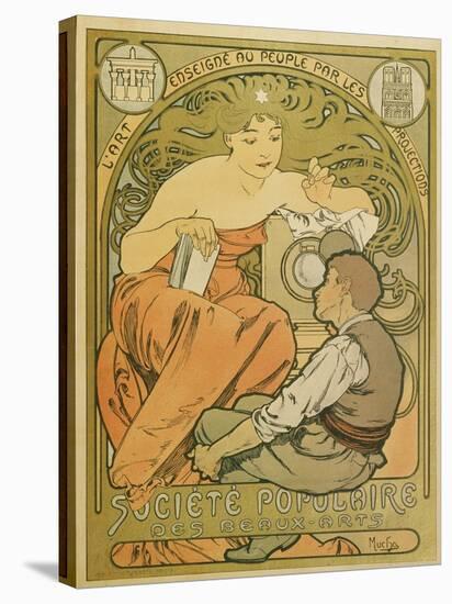 Werbeplakat Fuer Die "Société Populaire Des Beaux-Art", 1897-Alphonse Mucha-Stretched Canvas