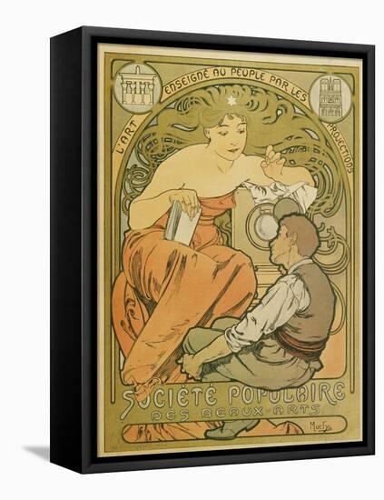 Werbeplakat Fuer Die "Société Populaire Des Beaux-Art", 1897-Alphonse Mucha-Framed Stretched Canvas