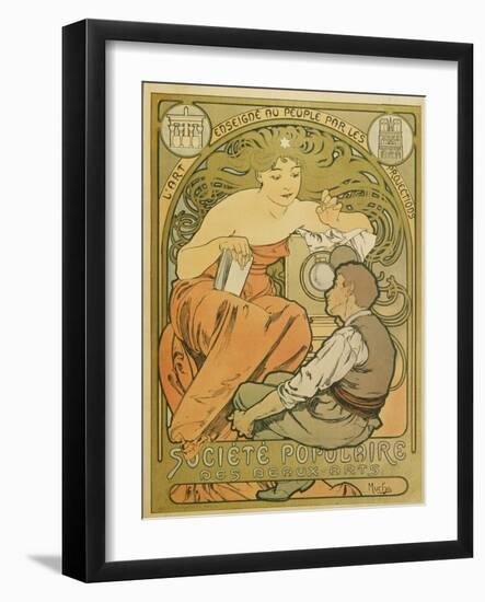 Werbeplakat Fuer Die "Société Populaire Des Beaux-Art", 1897-Alphonse Mucha-Framed Giclee Print