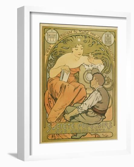 Werbeplakat Fuer Die "Société Populaire Des Beaux-Art", 1897-Alphonse Mucha-Framed Giclee Print