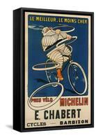Werbeplakt für Fahrradreifen von Michelin. 1912-H.L. Roowy-Framed Stretched Canvas