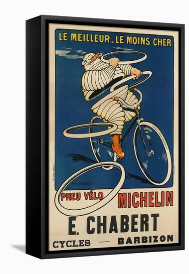 Werbeplakt für Fahrradreifen von Michelin. 1912-H.L. Roowy-Framed Stretched Canvas