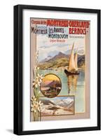 Werbung für die Bahnstrecke Montreux?Lenk im Simmental. Ca. 1910-Anton Reckziegel-Framed Giclee Print