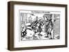 Werewolf Attacks a Man at the Entrance to a House-null-Framed Photographic Print