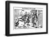 Werewolf Attacks a Man at the Entrance to a House-null-Framed Photographic Print