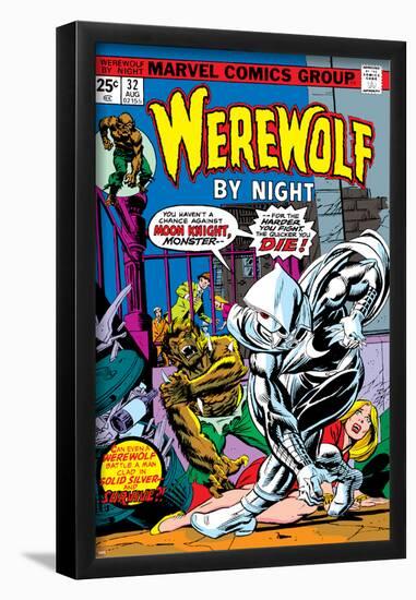 Werewolf By Night No.32 Cover: Moon Knight and Werewolf By Night-Don Perlin-Framed Poster