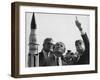 Wernher Von Braun Explains the Saturn Launch System to President Kennedy, Nov. 16, 1963-null-Framed Photo