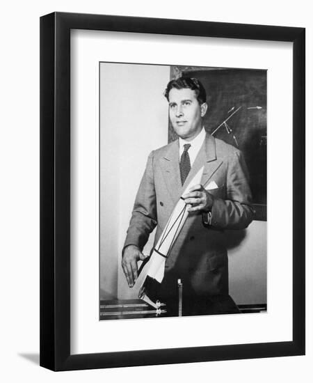 Wernher Von Braun, German Rocket Designer-null-Framed Photographic Print