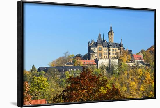 Wernigerode Castle in Autumn, Wernigerode, Saxony-Anhalt, Germany-Andreas Vitting-Framed Photographic Print