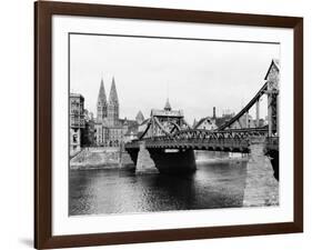 Weser Bridge, Bremen, circa 1910-Jousset-Framed Giclee Print