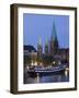 Weser River Waterfront, Bremen, State of Bremen, Germany-Walter Bibikow-Framed Photographic Print