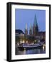 Weser River Waterfront, Bremen, State of Bremen, Germany-Walter Bibikow-Framed Photographic Print