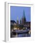 Weser River Waterfront, Bremen, State of Bremen, Germany-Walter Bibikow-Framed Photographic Print