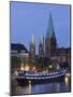 Weser River Waterfront, Bremen, State of Bremen, Germany-Walter Bibikow-Mounted Photographic Print