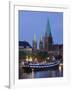 Weser River Waterfront, Bremen, State of Bremen, Germany-Walter Bibikow-Framed Photographic Print