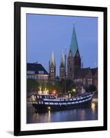 Weser River Waterfront, Bremen, State of Bremen, Germany-Walter Bibikow-Framed Photographic Print