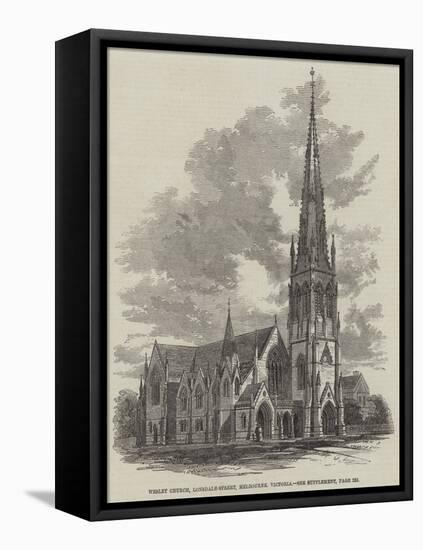 Wesley Church, Lonsdale-Street, Melbourne, Victoria-null-Framed Stretched Canvas