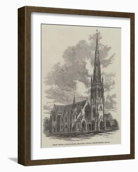 Wesley Church, Lonsdale-Street, Melbourne, Victoria-null-Framed Giclee Print