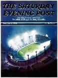 "Football Stadium at Night," Saturday Evening Post Cover, October 1, 1938-Wesley Neff-Stretched Canvas