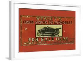 Wesley's Carbon Remover for Automobiles-null-Framed Art Print