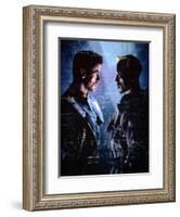 WESLEY SNIPES; SYLVESTER STALLONE. "Demolition Man" [1993], directed by MARCO BRAMBILLA.-null-Framed Photographic Print