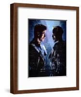 WESLEY SNIPES; SYLVESTER STALLONE. "Demolition Man" [1993], directed by MARCO BRAMBILLA.-null-Framed Photographic Print