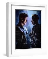 WESLEY SNIPES; SYLVESTER STALLONE. "Demolition Man" [1993], directed by MARCO BRAMBILLA.-null-Framed Photographic Print