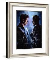 WESLEY SNIPES; SYLVESTER STALLONE. "Demolition Man" [1993], directed by MARCO BRAMBILLA.-null-Framed Photographic Print