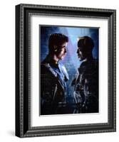 WESLEY SNIPES; SYLVESTER STALLONE. "Demolition Man" [1993], directed by MARCO BRAMBILLA.-null-Framed Photographic Print