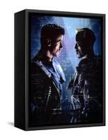 WESLEY SNIPES; SYLVESTER STALLONE. "Demolition Man" [1993], directed by MARCO BRAMBILLA.-null-Framed Stretched Canvas